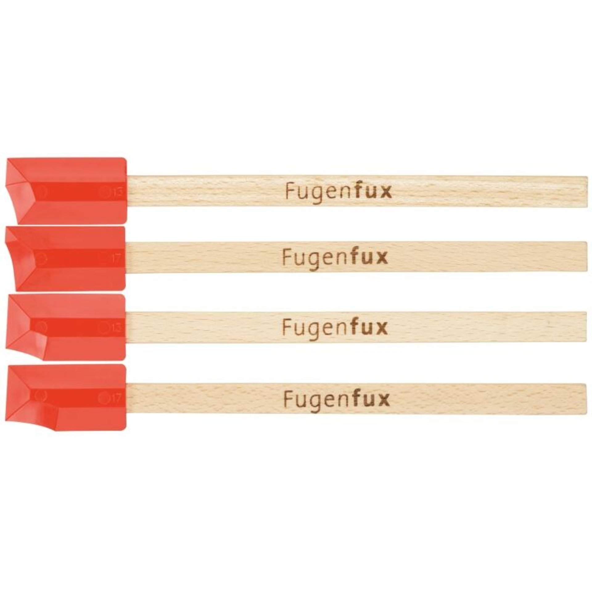 FUGENFUX ABZIEHER FENSTER/TÜREN/ANSCHL, 4-TLG, ROT 14.042