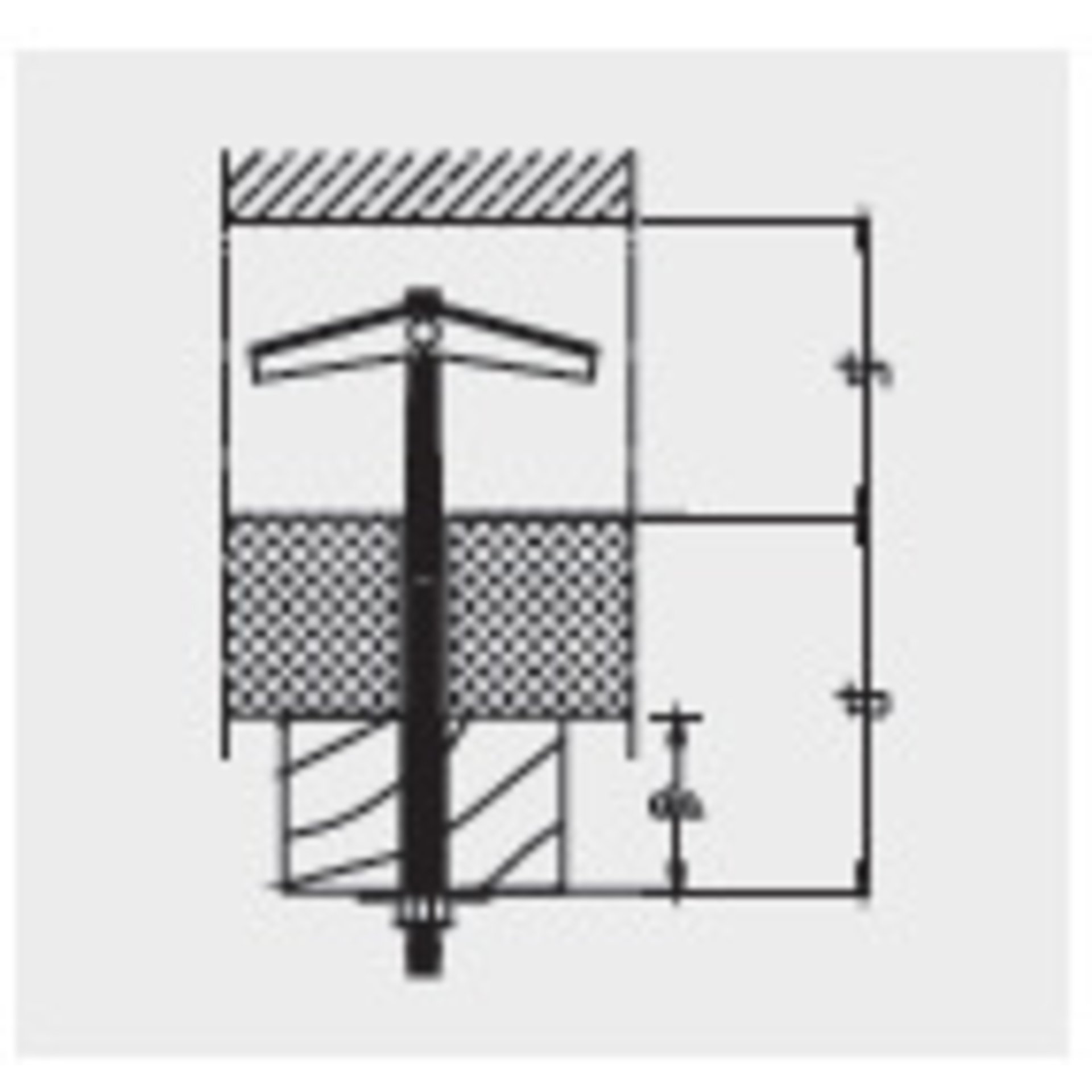 Federklappdübel M 3 >Rändelmutter