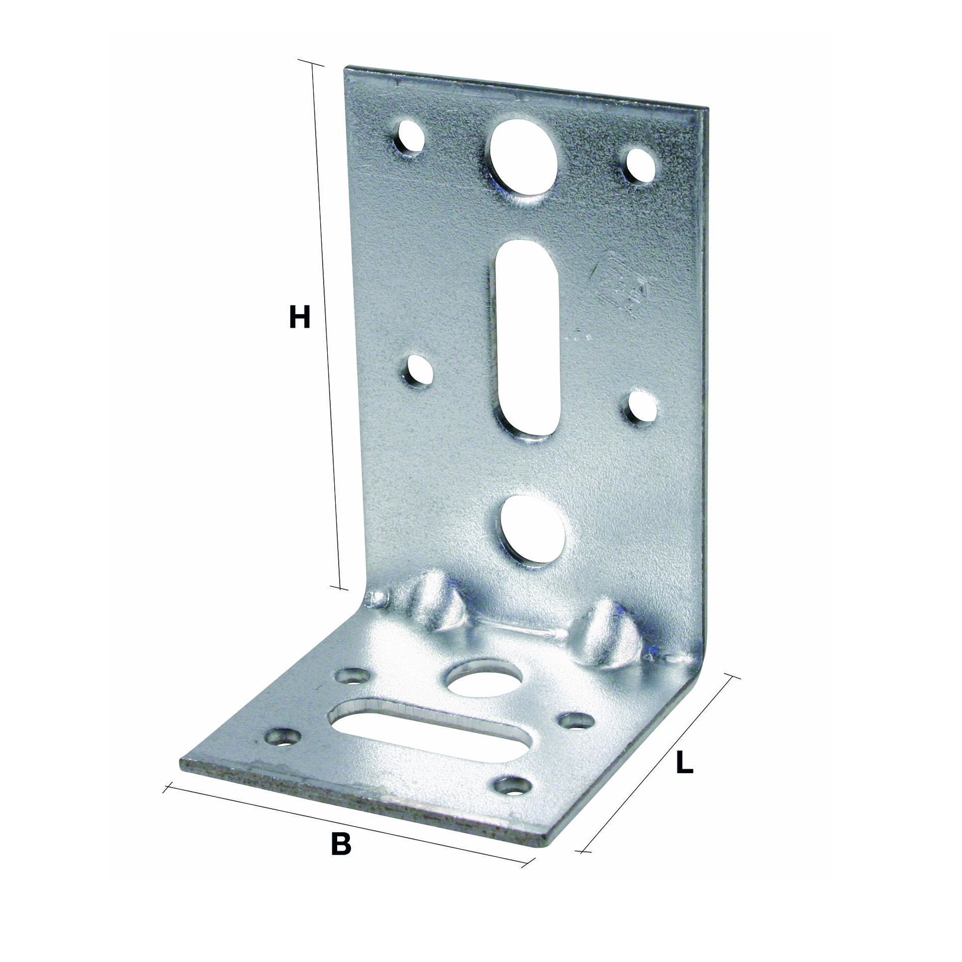 Allzweck-Winkelverbinder mit Steg 90x60x60x2,5 mm