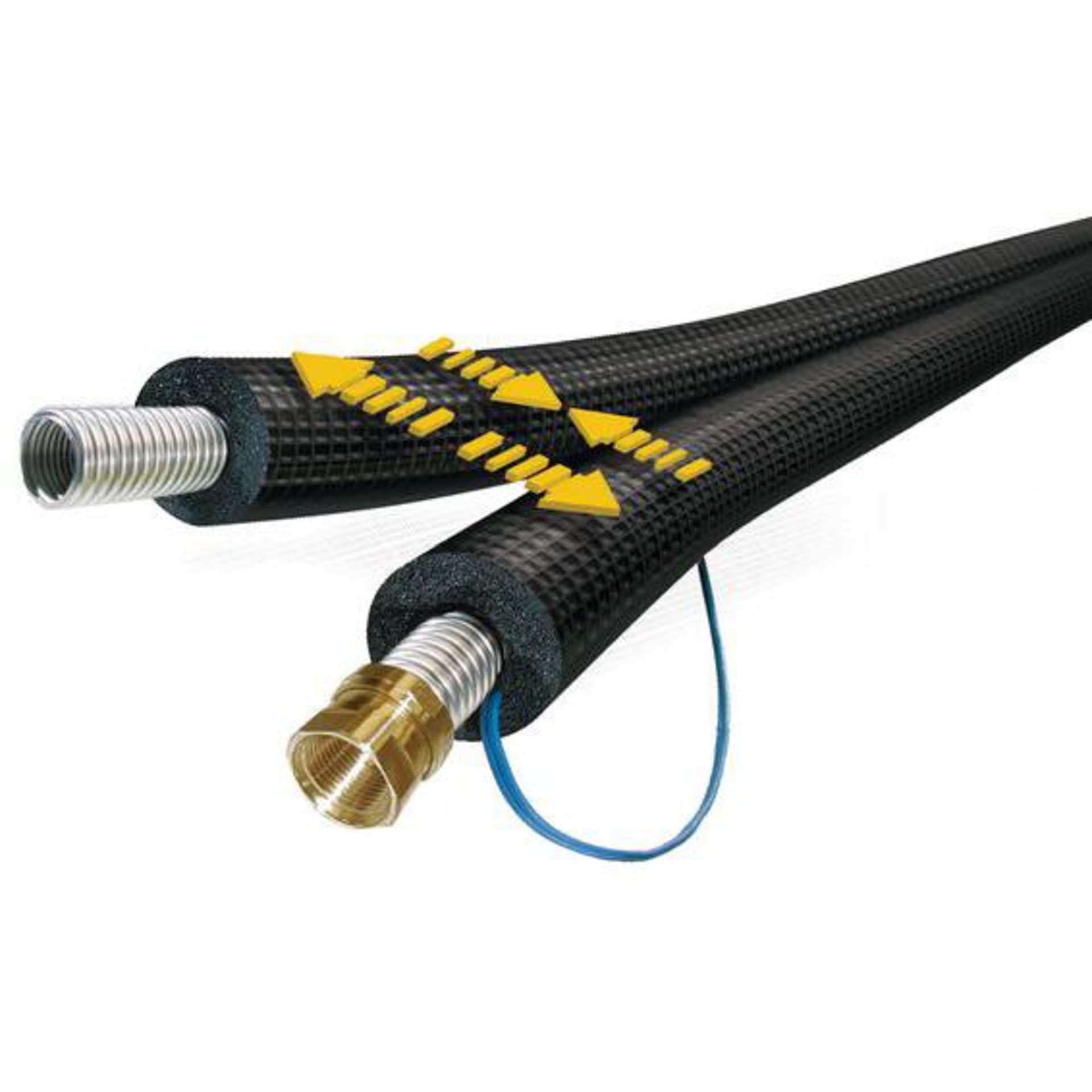 Doppel-Solar Kautschuk Inox 2xDN16x13mm Ro.10 /m gls-fähig