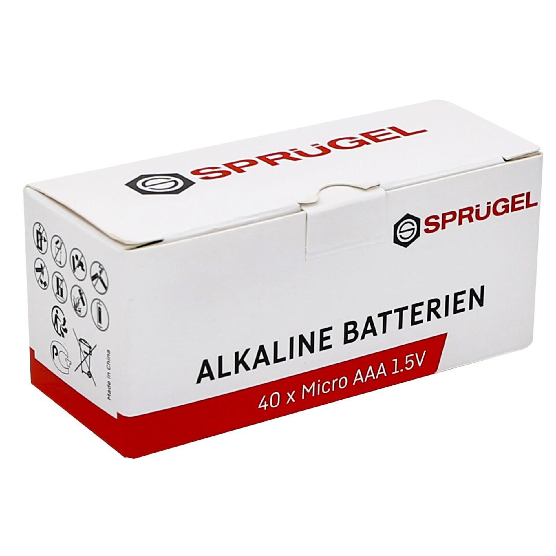 SPRÜGEL ALKALINE BATTERIEN Micro AAA, 40-er Box