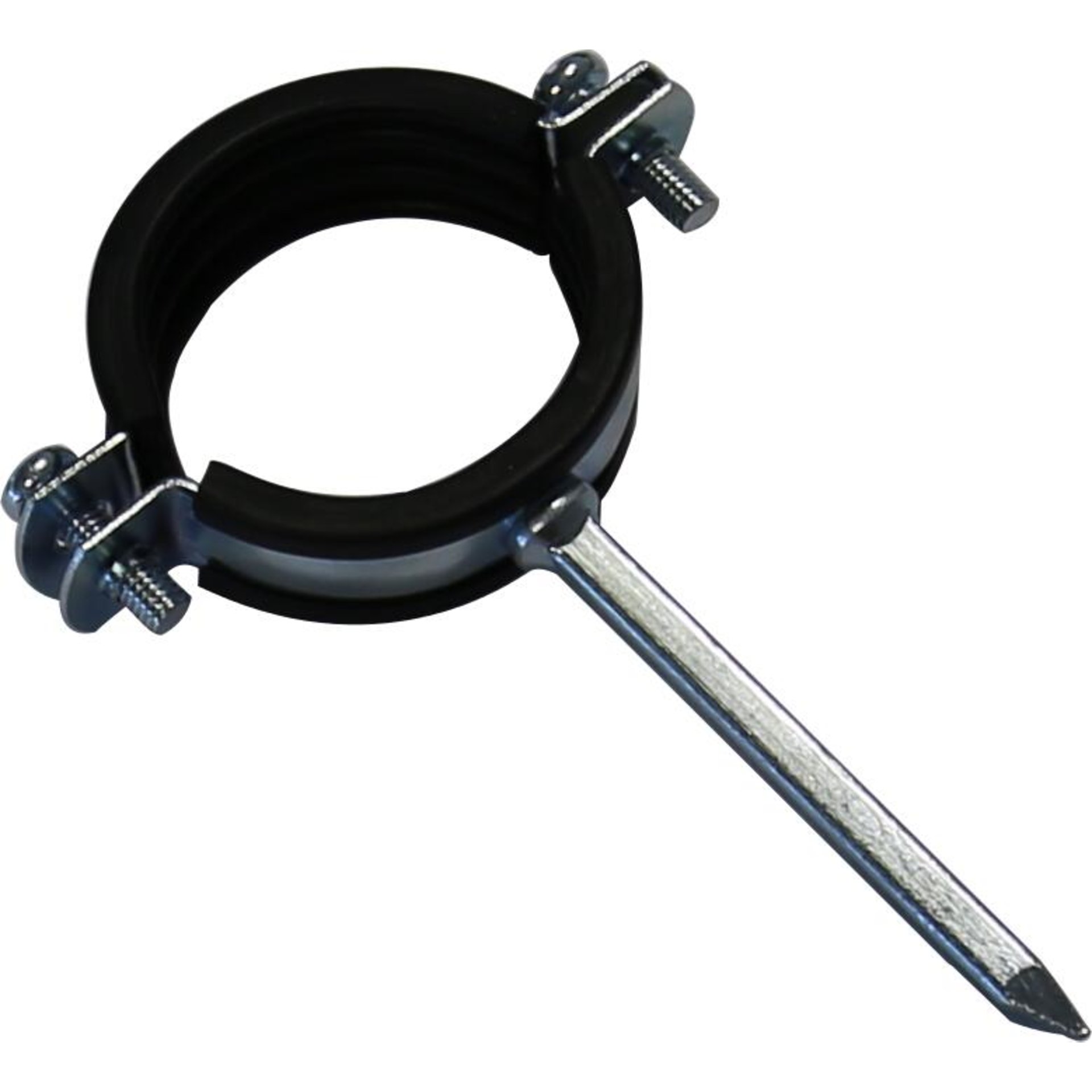 Stiftrohrschelle verzinkt mit Gummi für HT-Rohre 100 mm