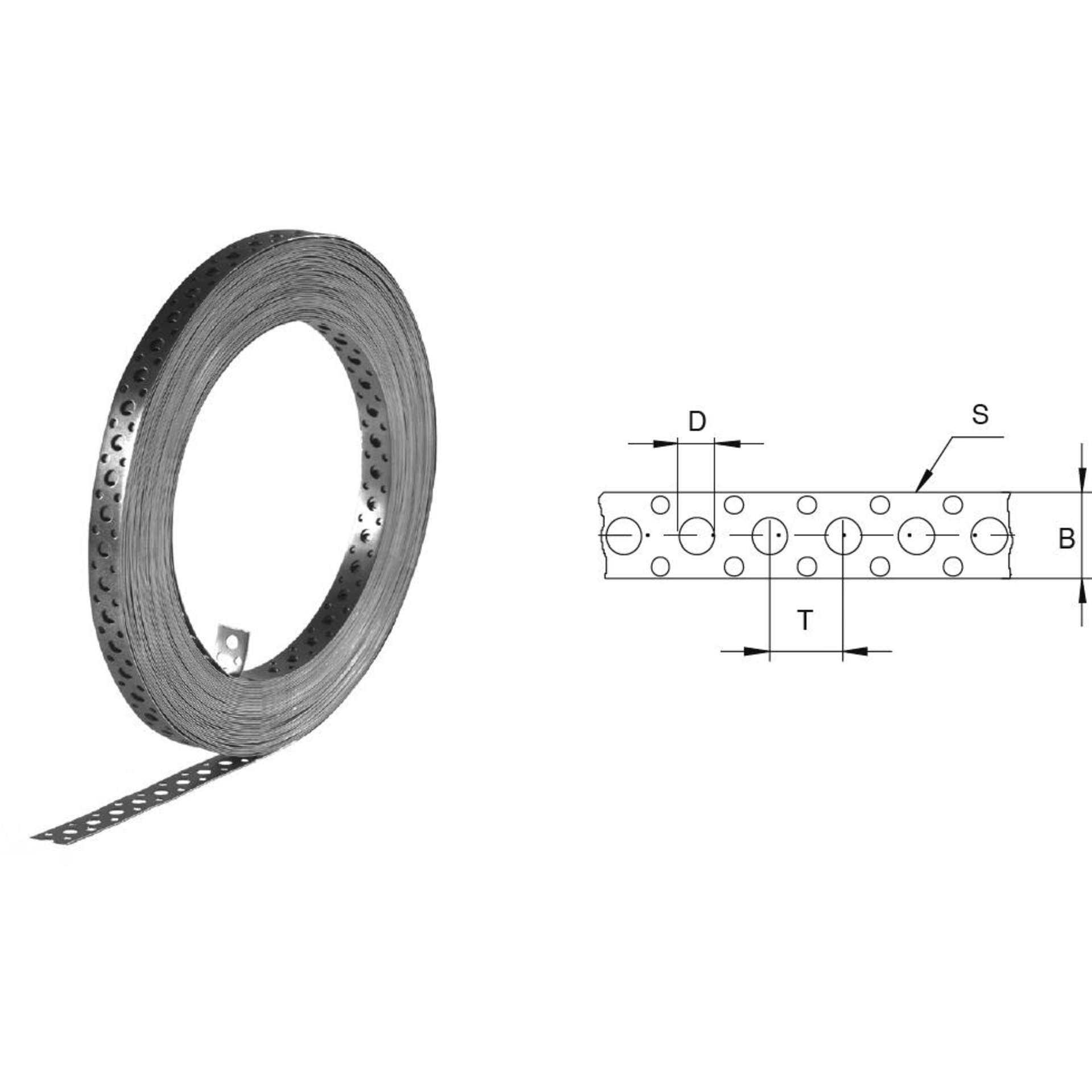 Lochband V2A 1.4016 17x0,75x10.000mm FP + M6 /m