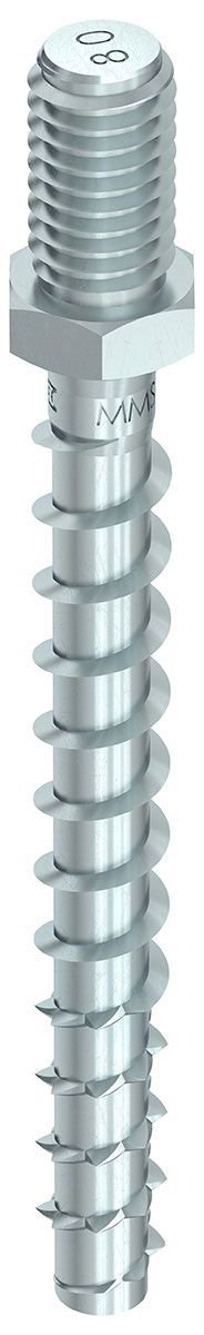 Stockanker MMS-plus-St Stahl Blau verzinkt Sechskant