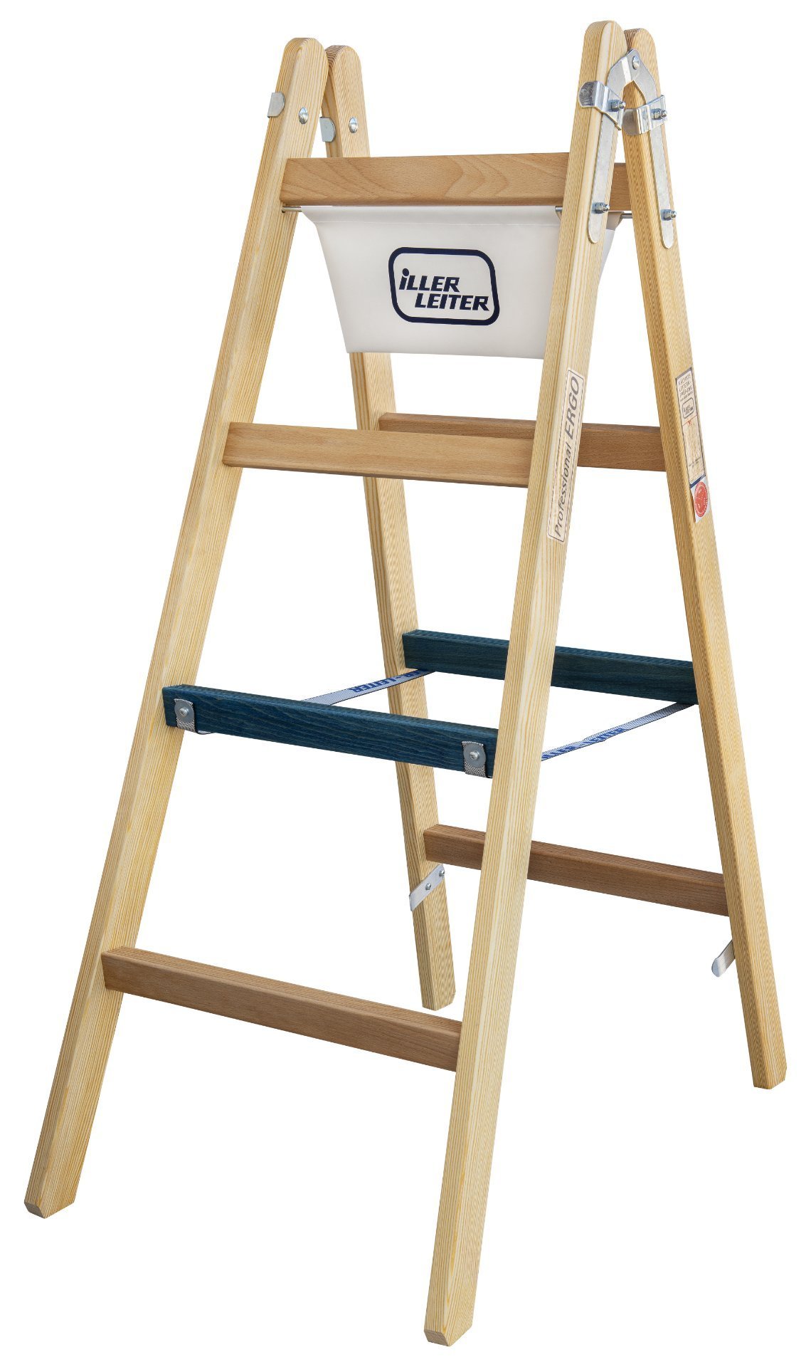 Holz Breitsprossen Stehleiter Professional Ergo