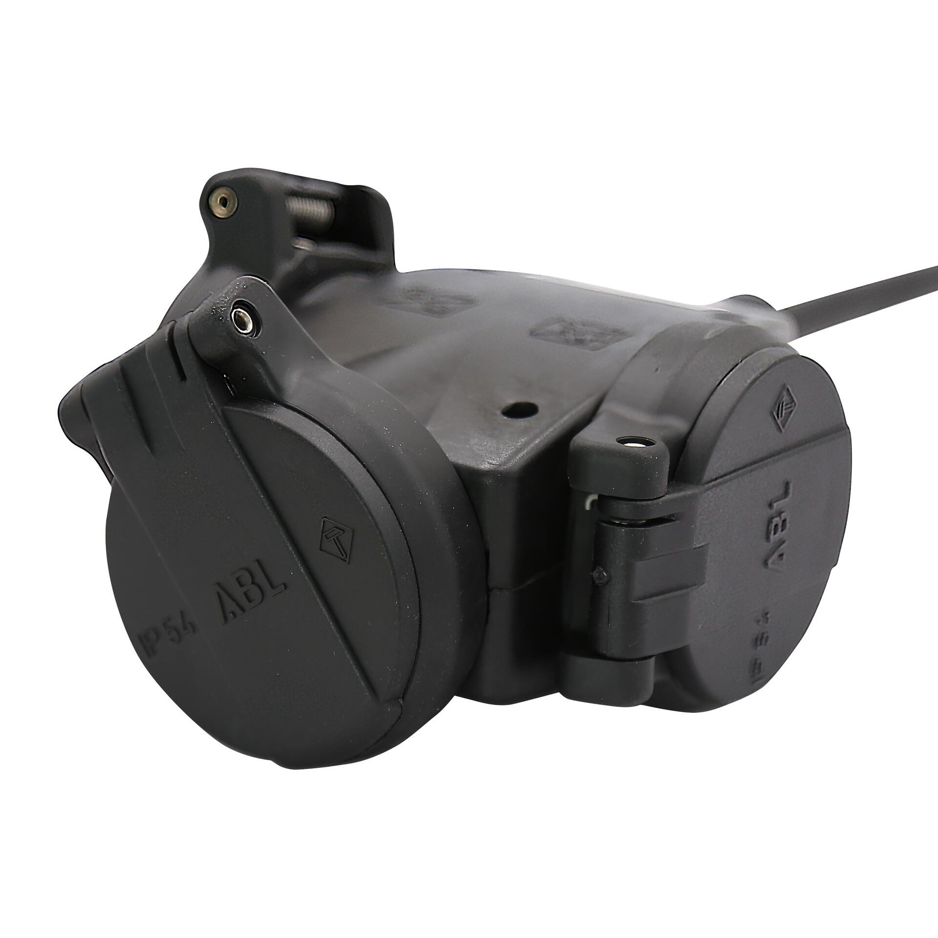 Gummi-Verlängerungskabel 10m mit 3-fach Verteilersteckdose