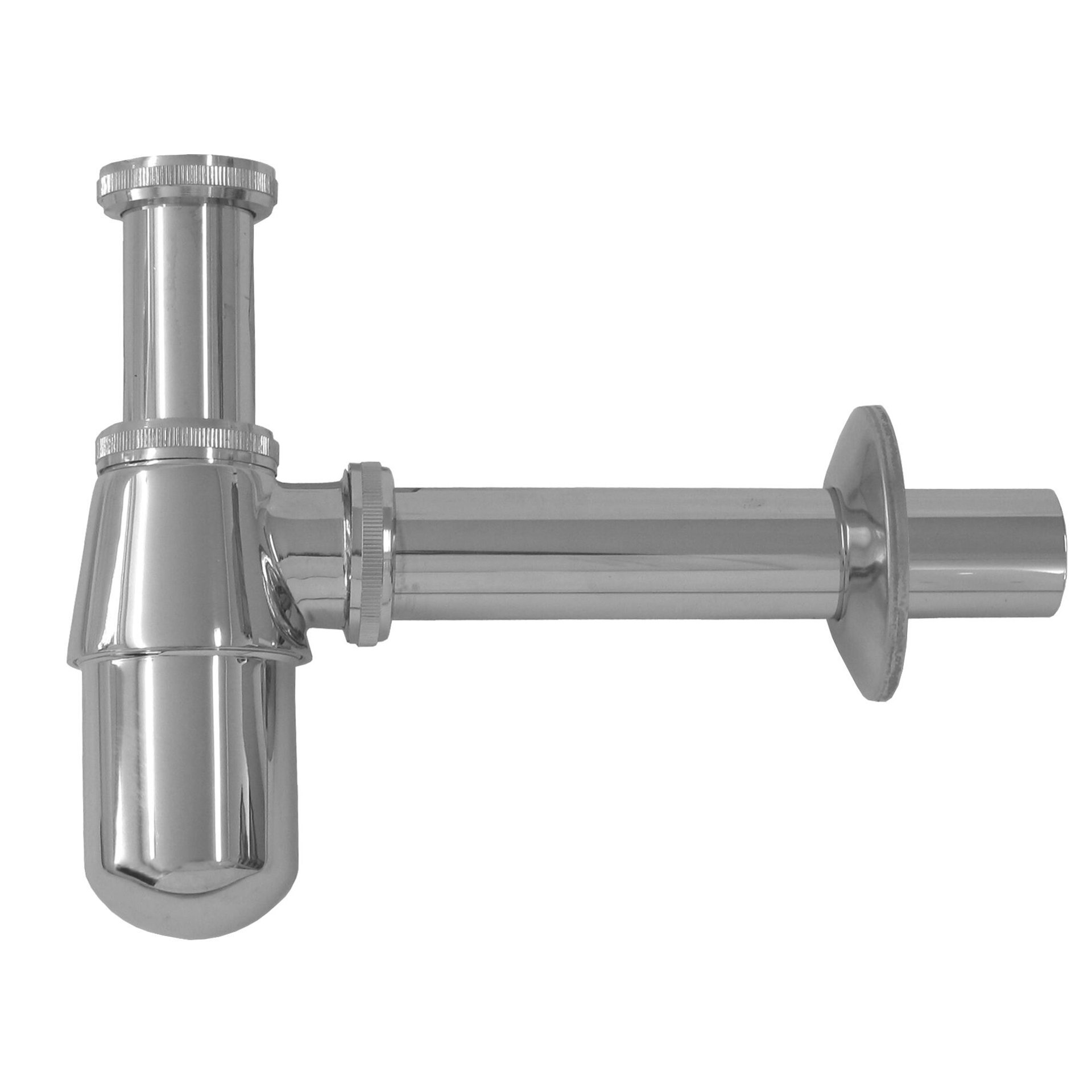 Flaschengeruchverschluss "Standard" Messing verchromt, Tasse Ø 50 mm, 1 1/4 x 32