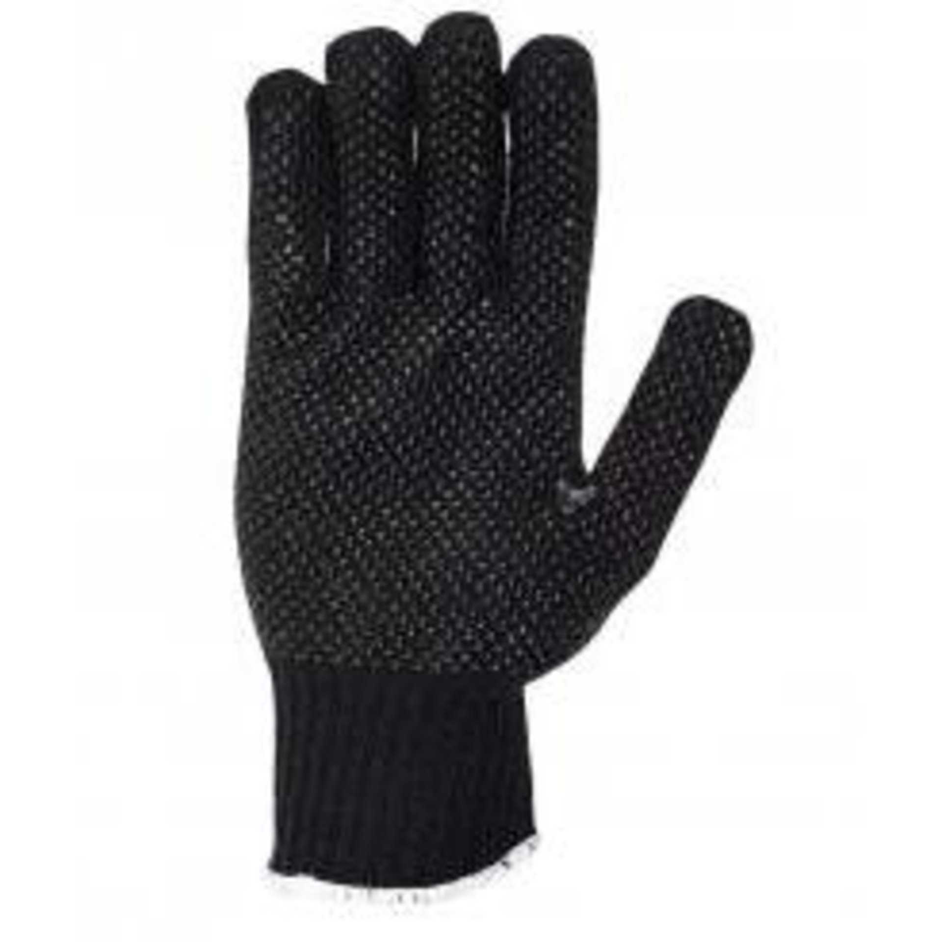 Baumwoll - Handschuhe mit Noppen (Gripper) schwarz