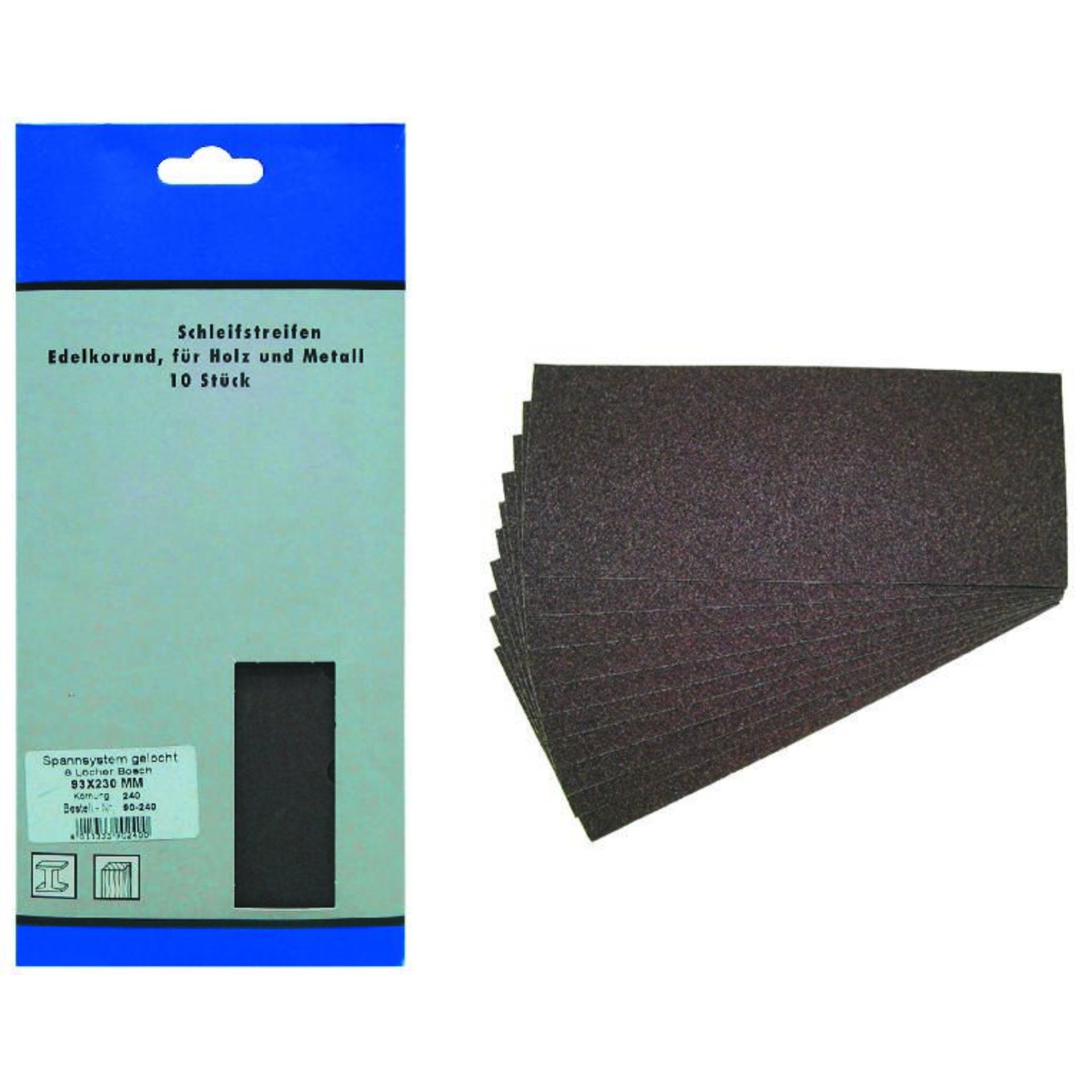 SCHLEIFSTREIFEN 230X93 K 40 10 Stück 40-040