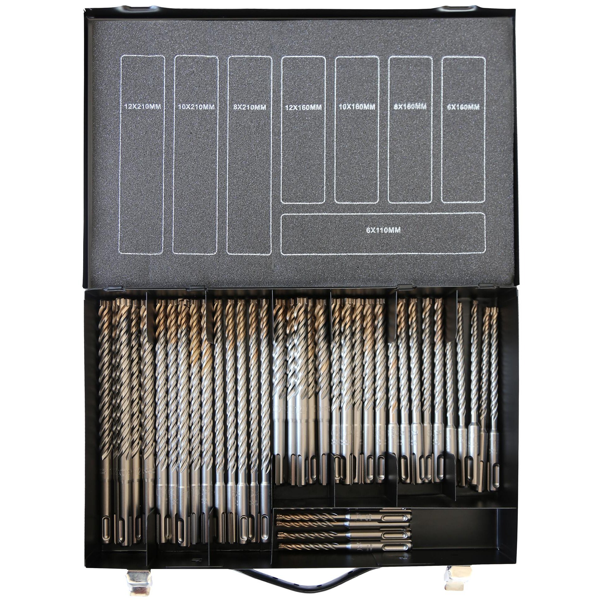 Sortiment 40-fach SDS plus Quadro Bohrer