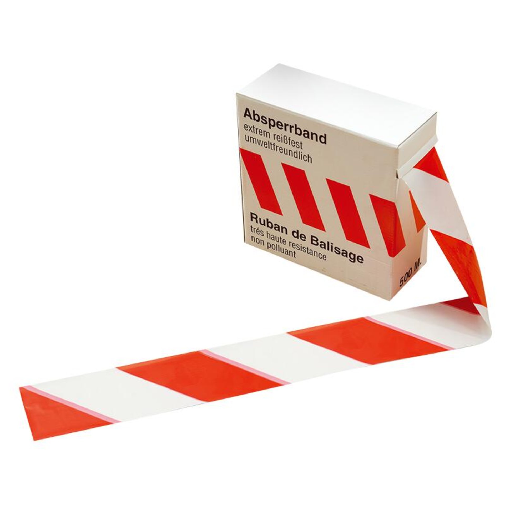 391 Kip Absperrband rot/weiß 80mm x 500m