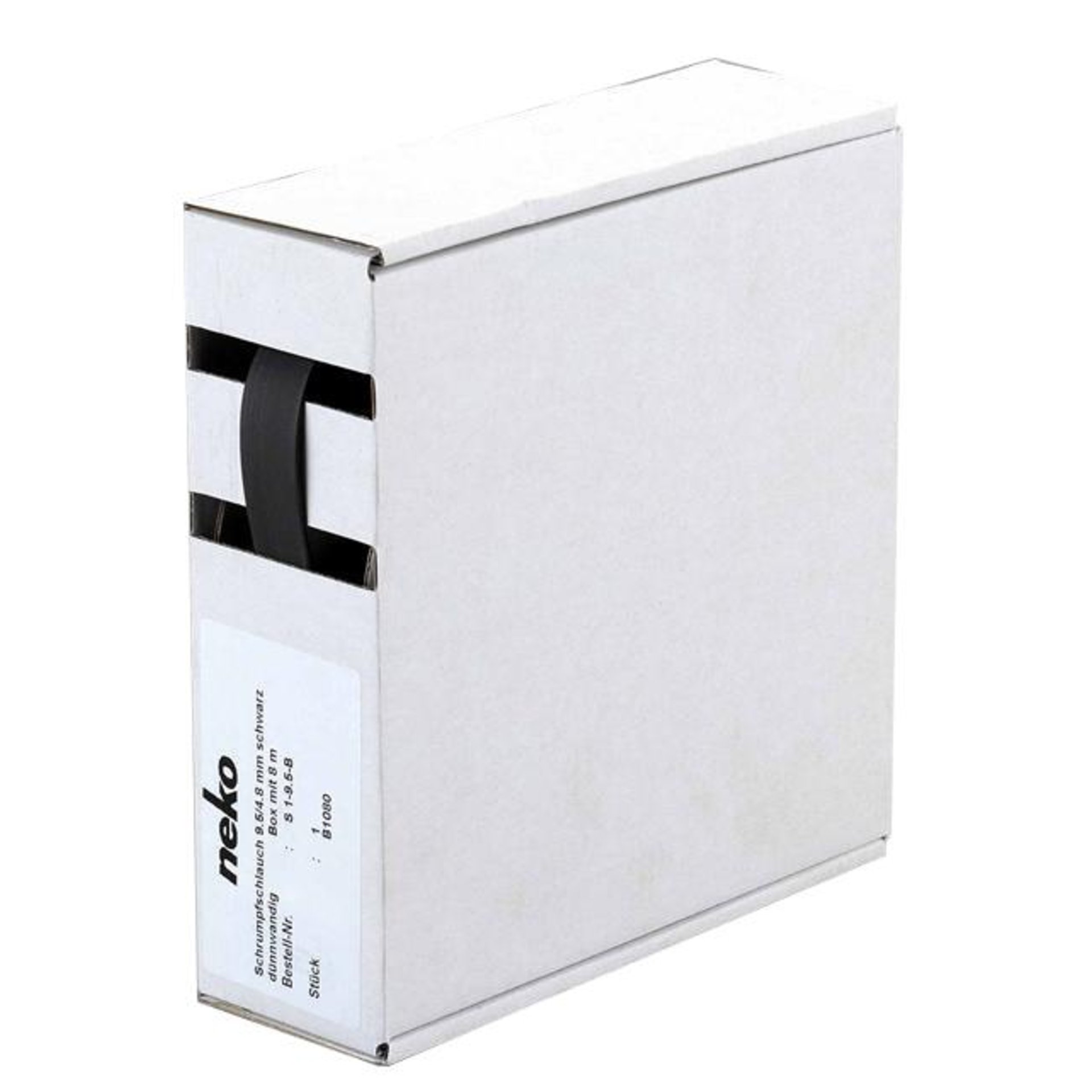 Schrumpfschlauch, schwarz 12.7 /6.4mm 6m-Box