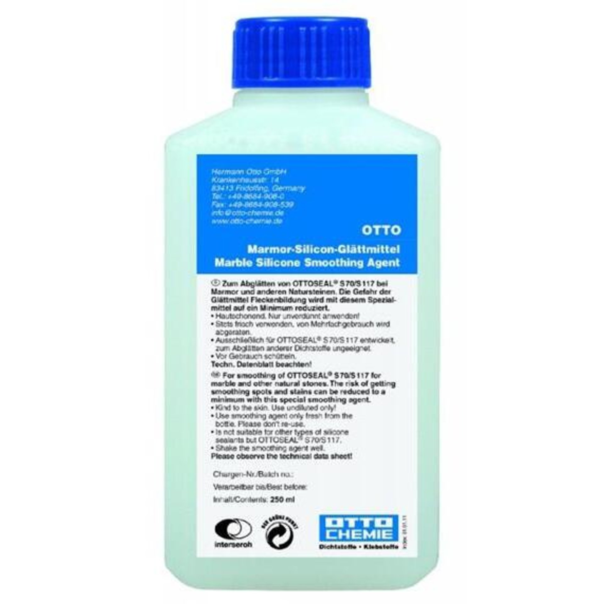 Marmor-Silicon-Glättmittel Flasche 250 ml
