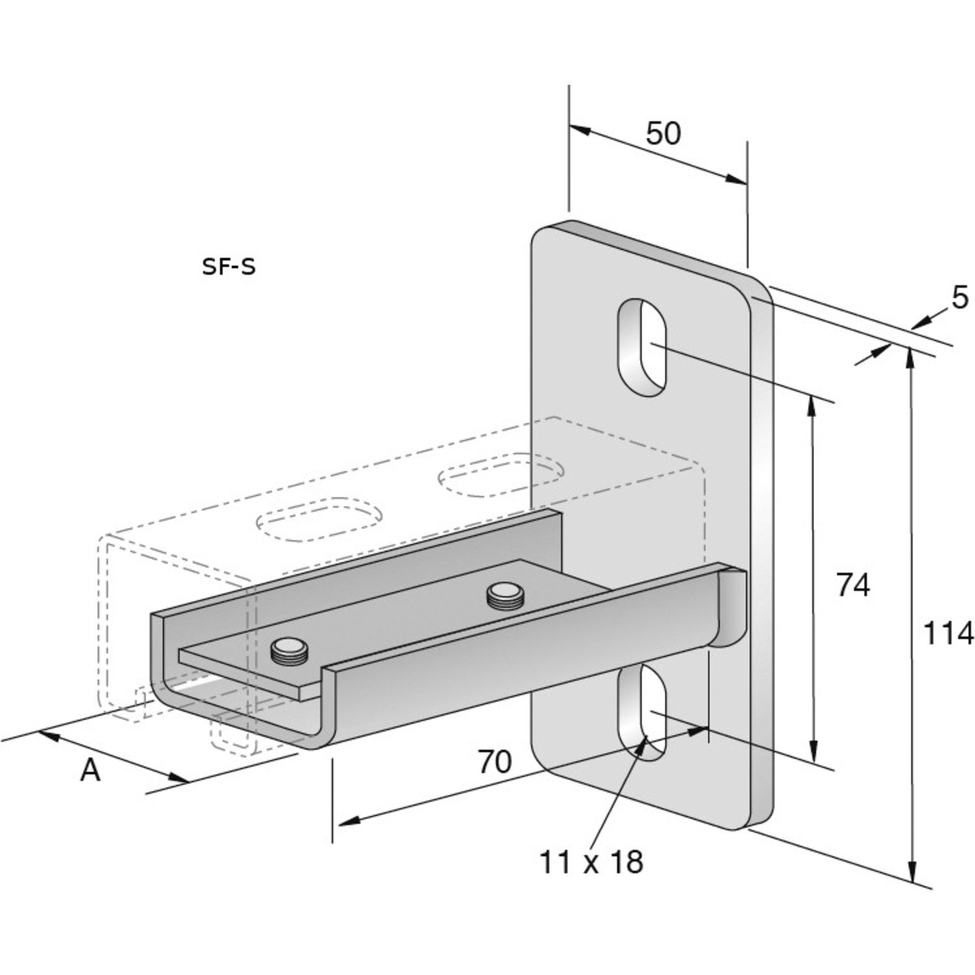 SCHIENEN-AUFLAGEVERBINDER SF-L 41 UNISTRUT / HORIZONT