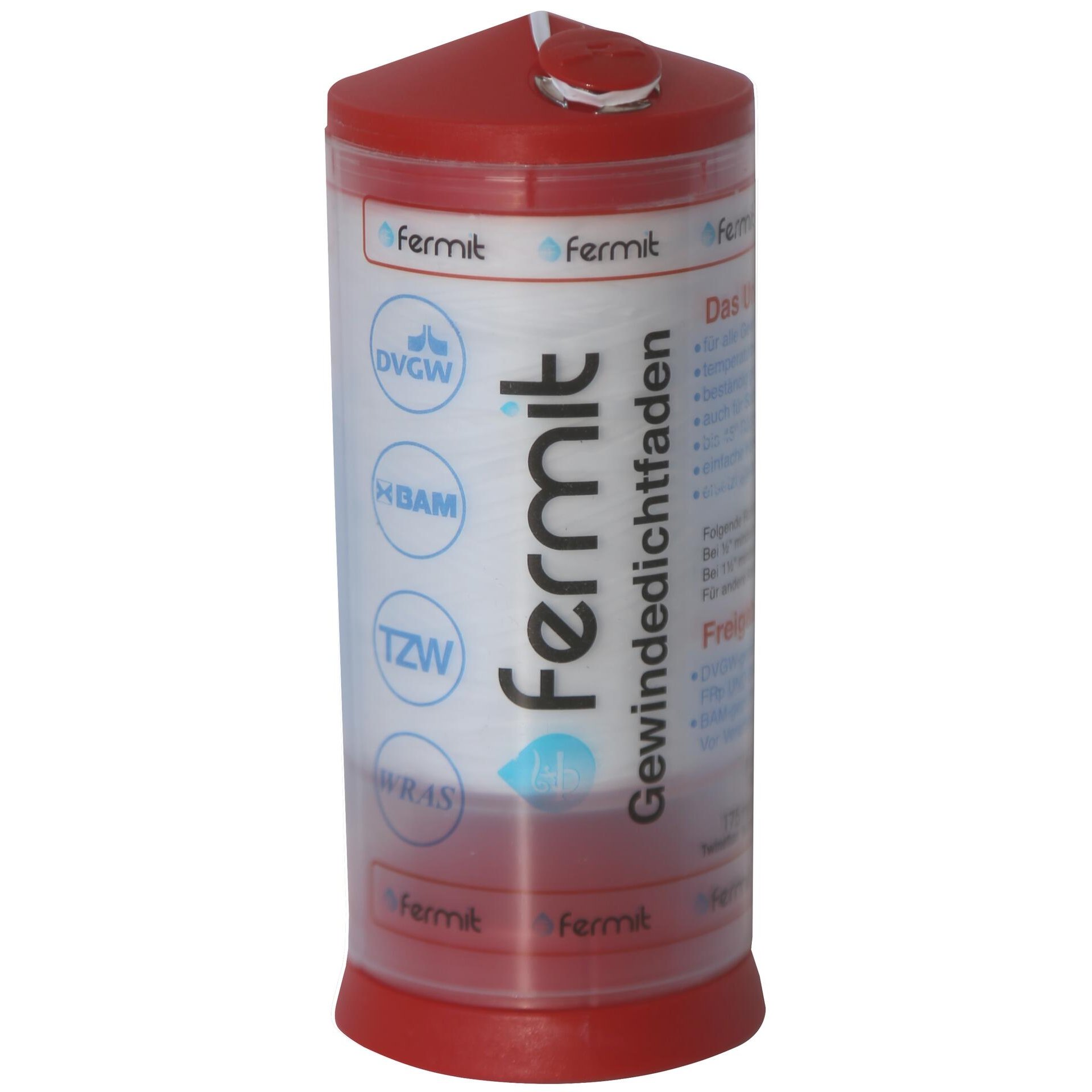 Gewindedichtfaden Fermit 175m (Spenderdose) Heiß-/Kalt-/Trinkwasser, Gas