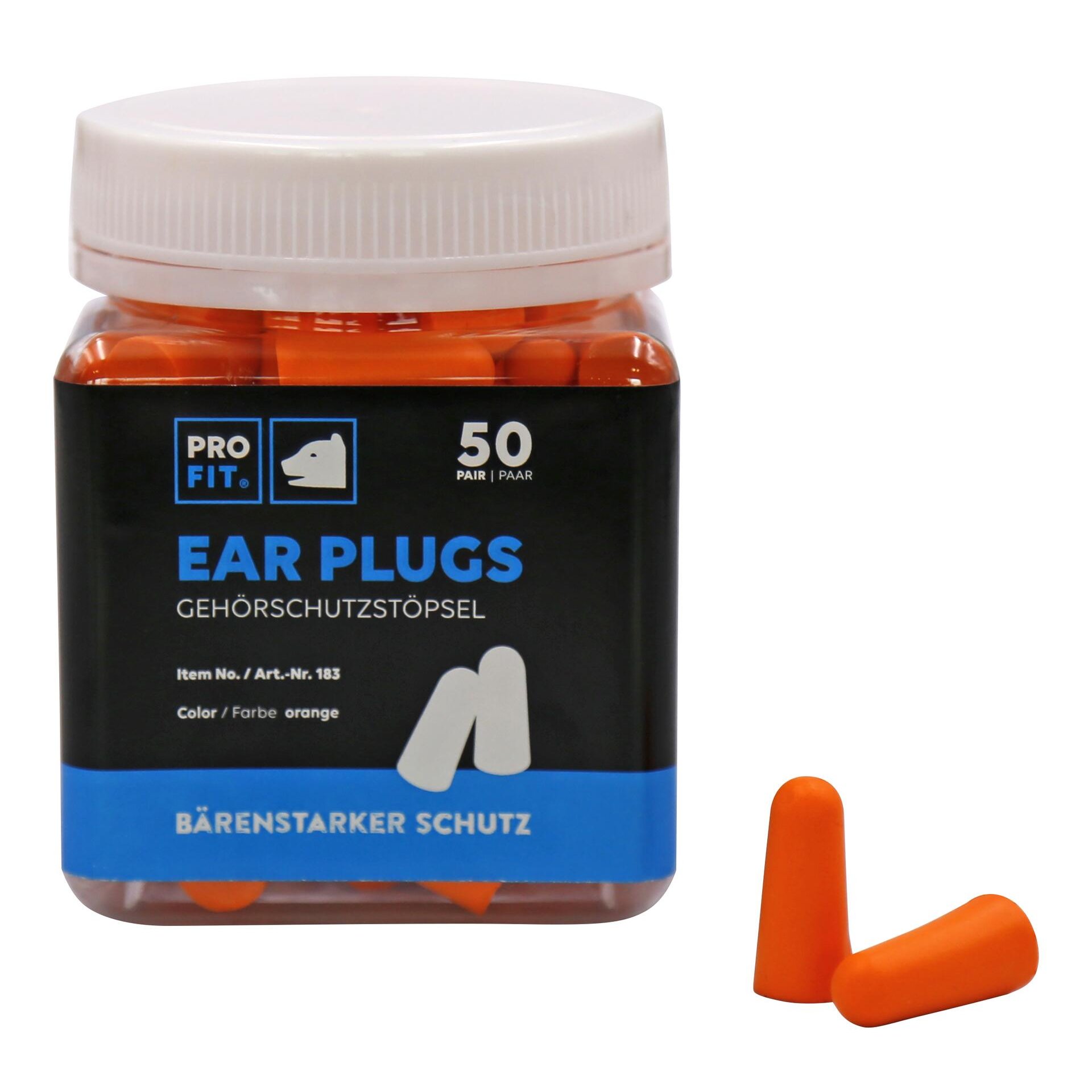 Gehörschutzstöpsel 50 Paar in Dose Soft PU, blau