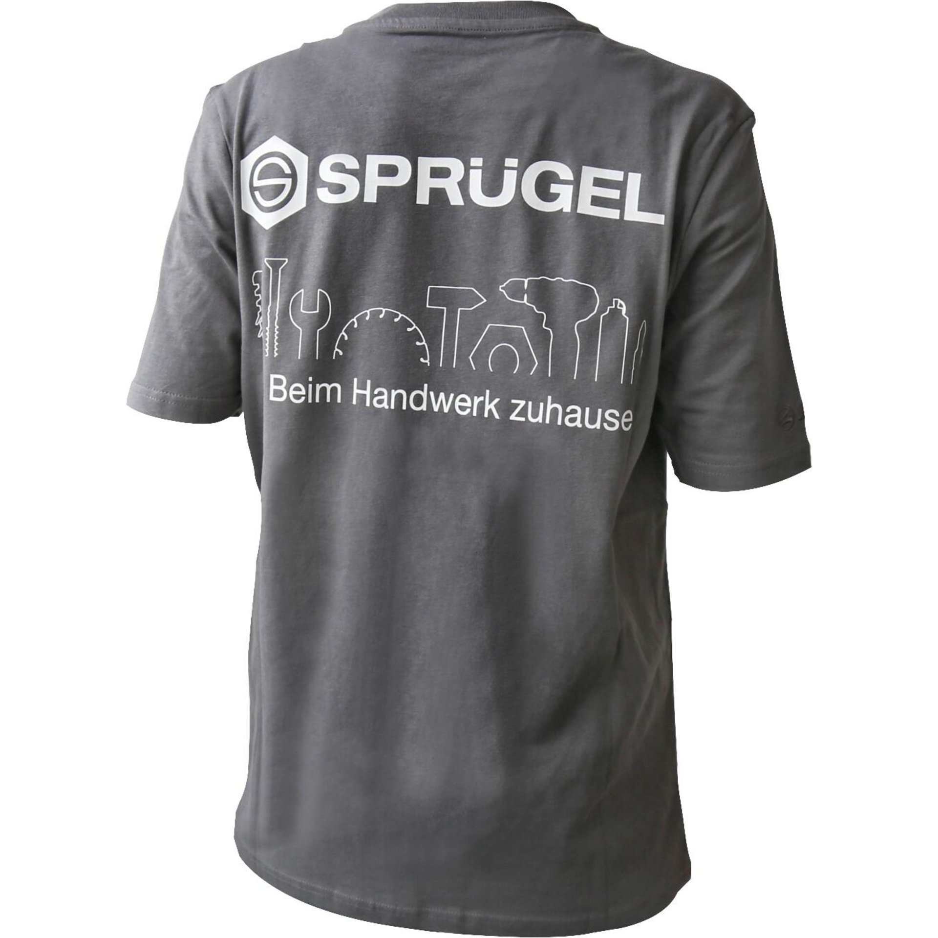 T-Shirt mit Sprügel Logo Farbe: uni anthrazit / Größe: L