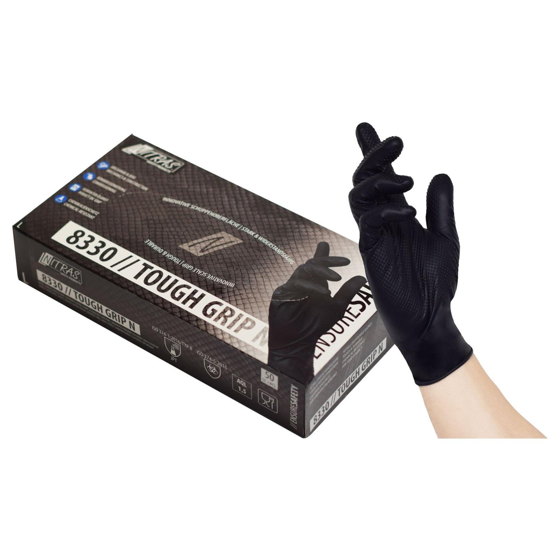 Nitril-Einmal-Handschuhe TOUGH GRIP N Größe L