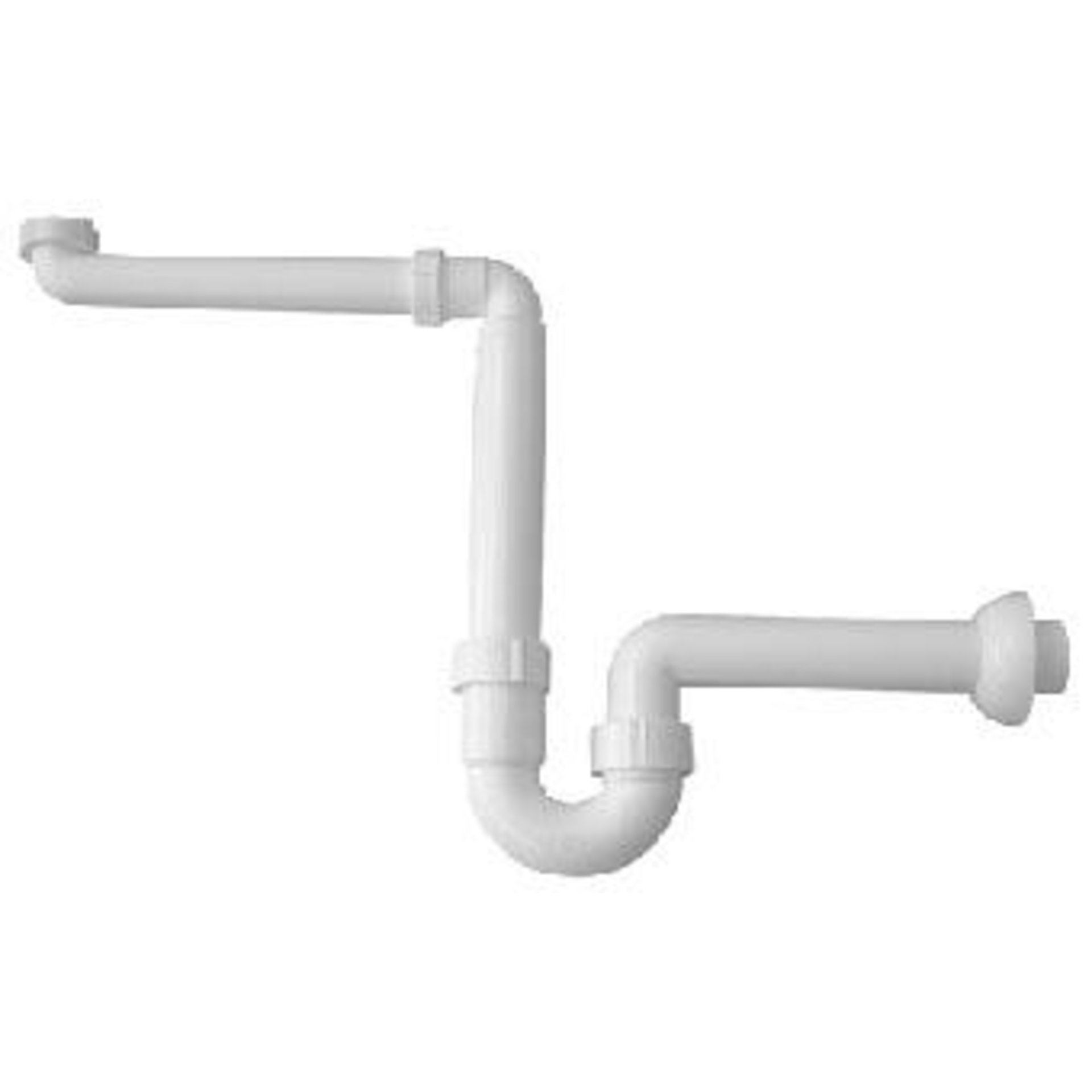 Kunststoff-Ablaufsiphon, Raumsparmodell